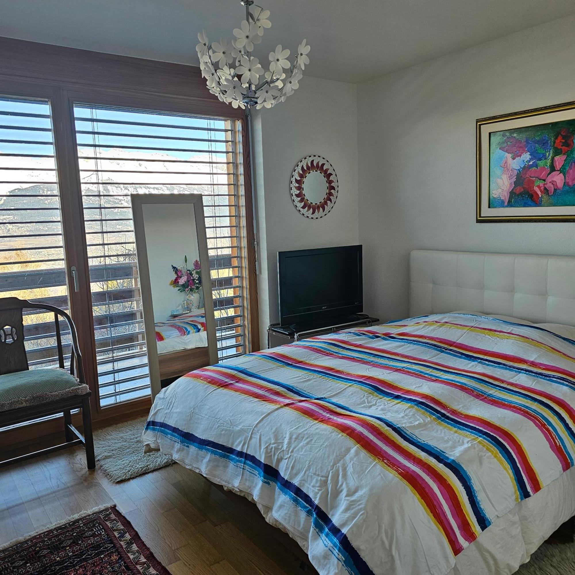 Appartement Meuble A Louer A Nax 外观 照片